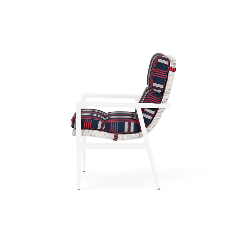 Cascade Outdoor Dining Armchair, Berkely Hall Navy, White