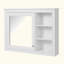 Armoire à pharmacie, armoire de rangement de salle de bain murale, armoire de salle de bain moderne avec miroir, armoire à pharmacie, armoire à miroir avec 1 tablette réglable