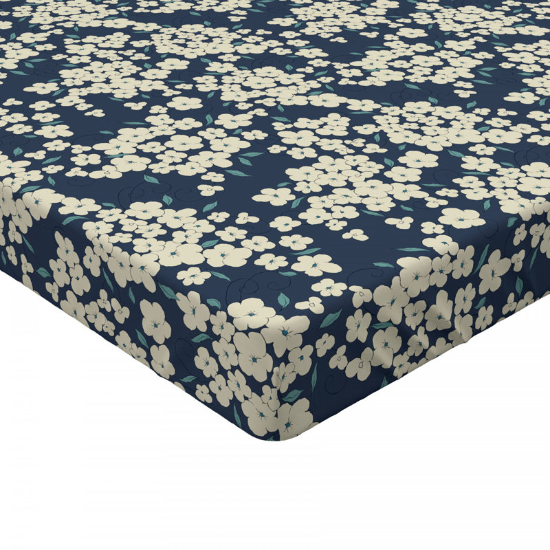 Microfiber Floral Fitted Sheet, Full Fitted Sheet