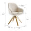 Fauteuil pivotant en velours et or 23 po-818201841