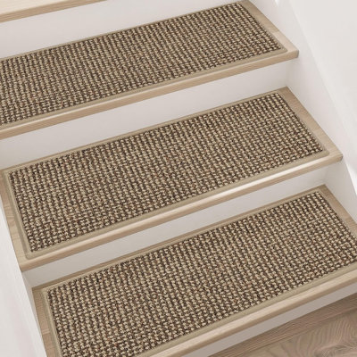 Stair Treads For Wooden Steps 28Inx9in, Carpet Stair Treads Non Slip Indoor, Machine Washable Stair Runners