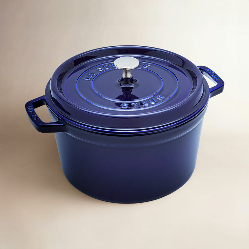 Staub Cast Iron 5-qt Tall Cocotte, Blue