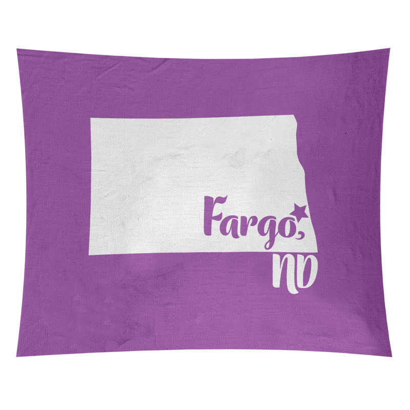 Tapisserie Fargo North Dakota, H 88 po x l 104 po, Violet