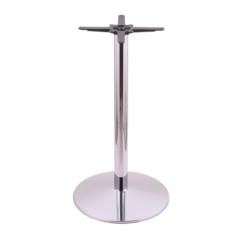 40" Tall, Round Table Base, Chrome