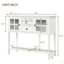 Console avec buffet et tablette inférieure, armoire de rangement en bois / verre Farmhouse-799070676