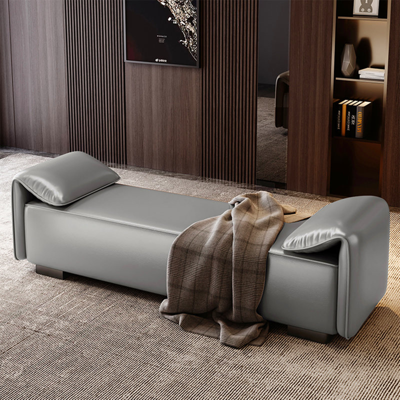 Banc avec revêtement, Gris
