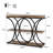 3-Tier Industrial Entryway Table with Oval-Shaped Metal Frame & Adjustable Feet, 39" Sofa Console Table-109239910