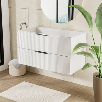 Meuble-lavabo blanc 36 po, sans lavabo inclus