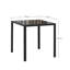 Glass Top Metal Base Dining Table