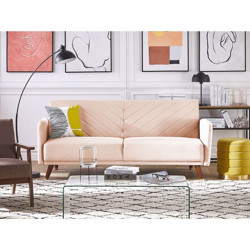 Salas Velvet Sleeper, Beige