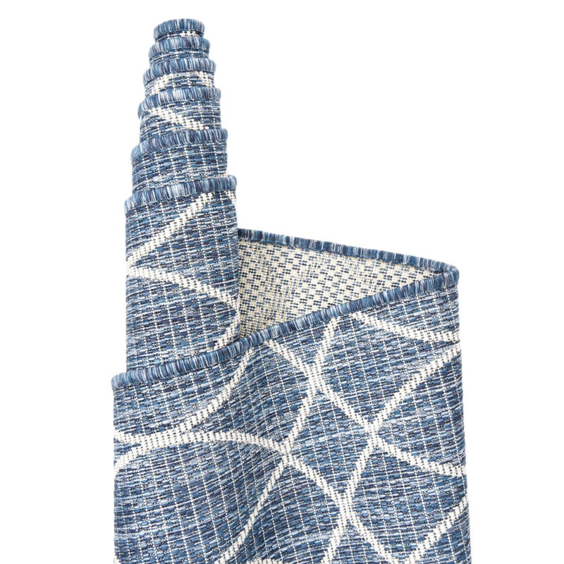 Tapis d'extérieur Blue_Unique, Rond 4 pi