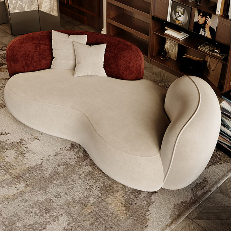 Canapé en velours mat 66,93 po, H 27,56 po x l 66,93 po x P 35,43 po