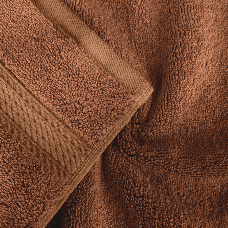 Ensemble de 8 serviettes en coton de qualité égyptienne 800 g Renata , Rouille