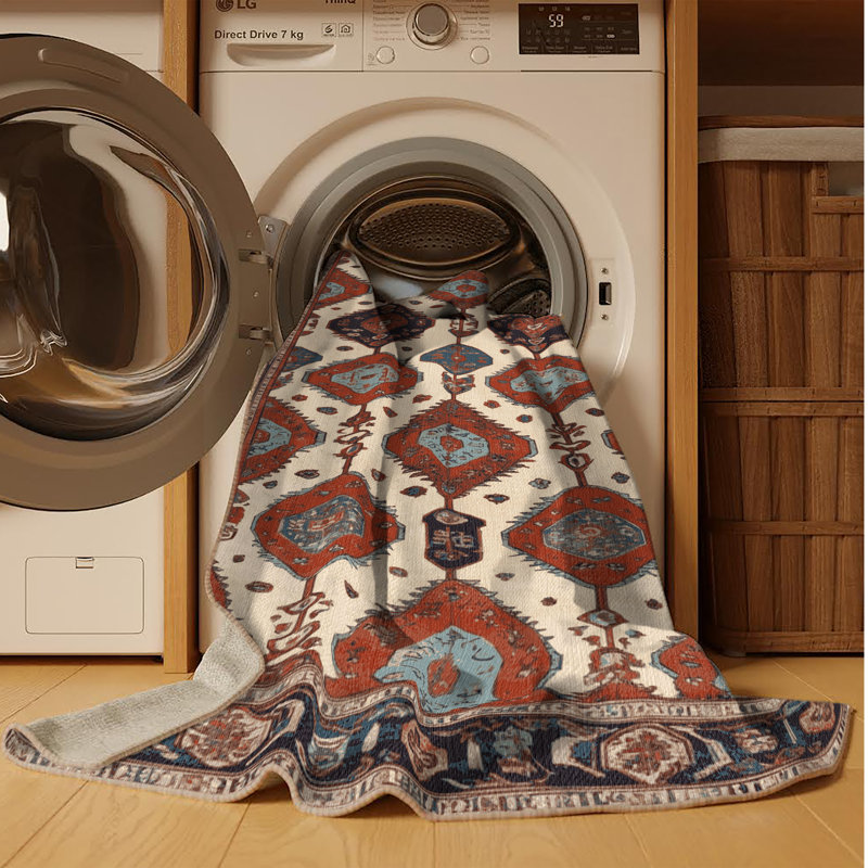Tapis brun lavable à la machine, Rectangulaire 3 pi x 5 pi
