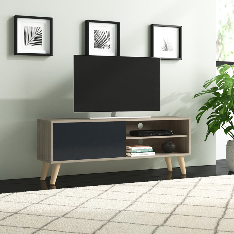 Meuble télé pour téléviseur de 48 po ou moins Arnol, Naturel / gris