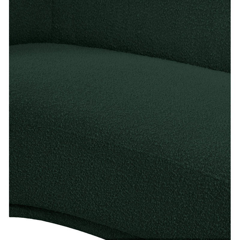 Chaise en tissu Hyde, Tissu bouclé vert