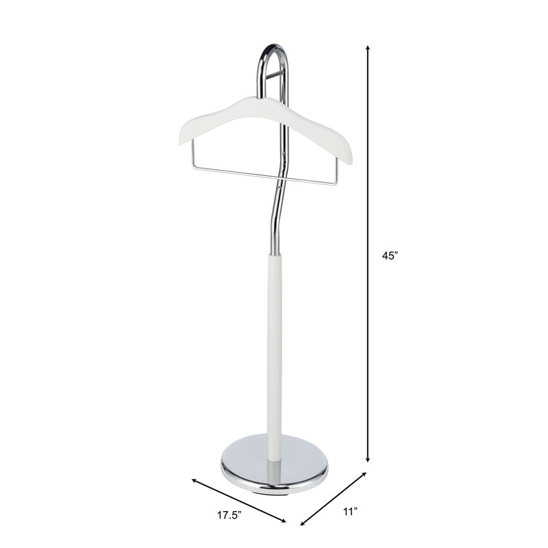 Otinel Metal Freestanding Valet Stand, White