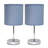 Mini lampe de table simple avec abat-jour cylindrique en tissu Amandev Simple Designs-16393465