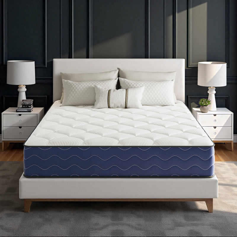 Hadrien 10" Cool Medium Firm Gel Memory Foam Pocket Spring Hybrid Mattress in a box with Certipur-US Certified Pocket Spring, Pressure Relief, and Motion Isolation