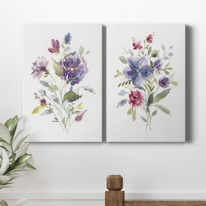" Colour Variety I " 2 - Pieces, 27" H x 16" W x 1" D, Wrapped Canvas