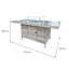 Rattan Firepit Table in Dove Grey