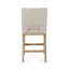 Ensemble de 2 tabourets de comptoir revêtus de tissu