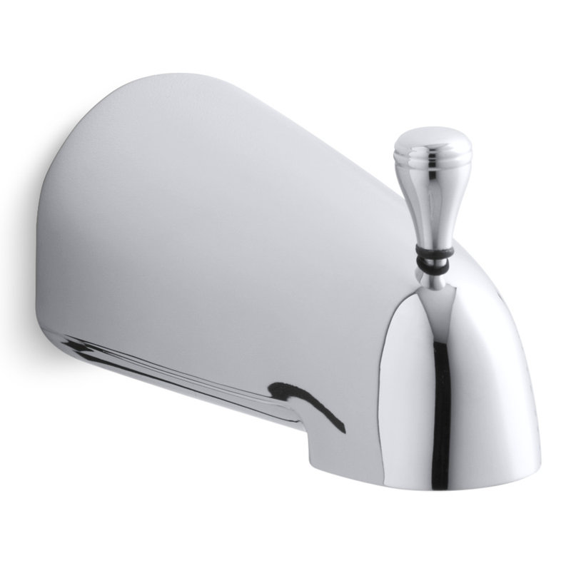 Bec de baignoire à déviation de 4 7/8 po avec connexion NPT Devonshire, Chrome poli