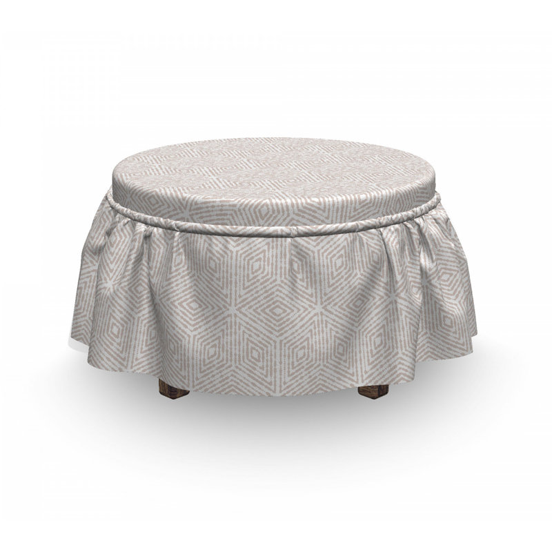 Housse pour repose-pieds en carreaux concentriques rhombus