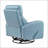 Recliners with Swivel &amp; Glider Motion – Blue Leather Solid Wood Frame Pull-Handle Recliner | Blue | Solid Wood, Plywood