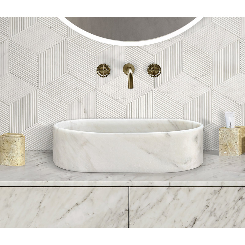 Vessel Sink, Oval-Shaped Sink For Bathroom, White
