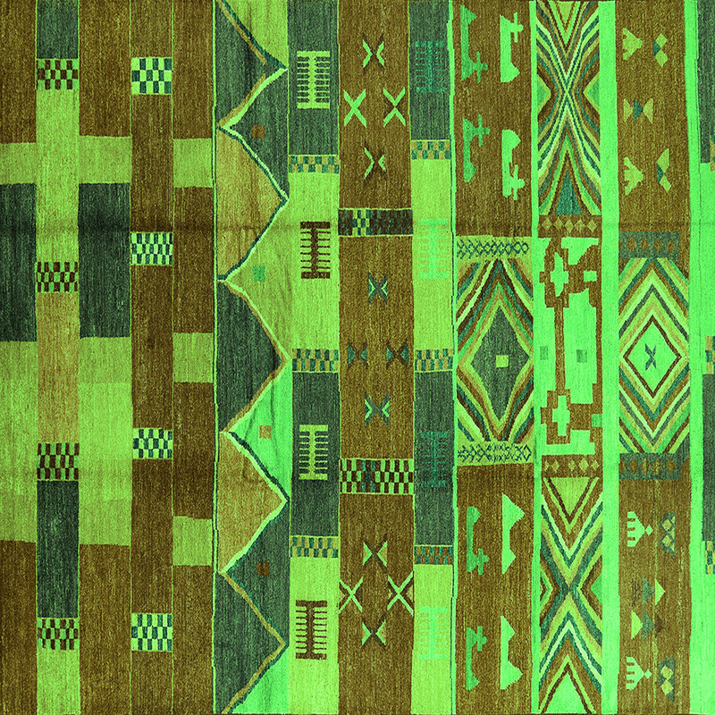 Ileene Washable Southwestern Indoor Rug, Square 6'