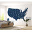 Murale pelez et collez de qualité supérieure - carte des États-Unis-2094070732
