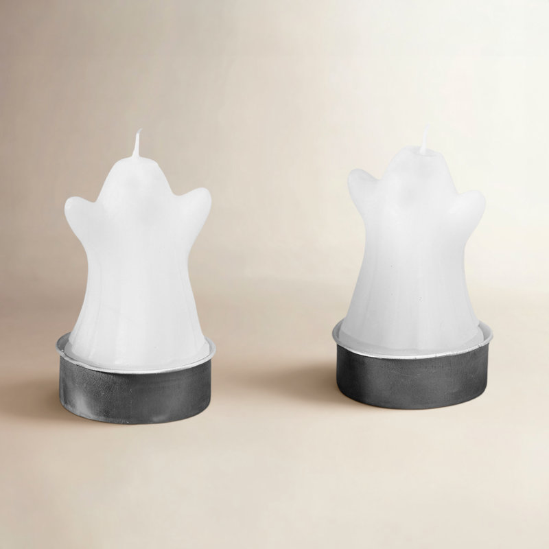 Ghost Tealight Wax Candle, Set of 4
