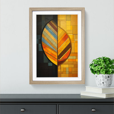 Leaf Constructivism No.3 - Single Picture Frame Print on Wood
