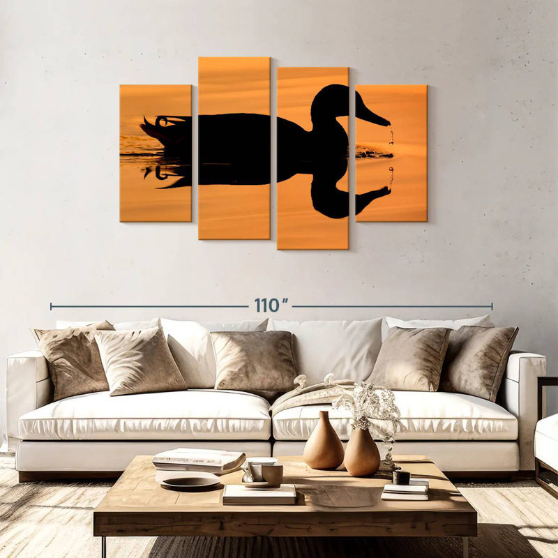 Silhouette de canard colvert Brampt, H 48 po x l 75 po