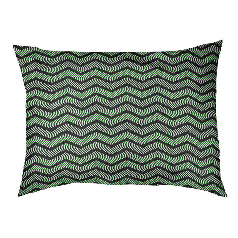 Coussin pour chien Chelan, Moyen (l 40 po x P 6,5 po x H 30 po), Noir/vert