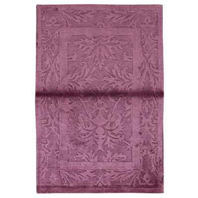 Hand Knotted Area Rug in Plum