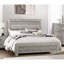 Grand lit moderne rustique gris avec tête de lit en bois d'ingénierie, faux placage et rails-855209057-855209068