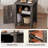 Adaija 24" Tall Charging Nightstand with Power Outlets & USB, Farmhouse End Table with Barn Door and 3-Level Shelf Storage, Rustic Bedside Table for Bedroom and Living Room-1751639703