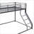 Twin XL Over Queen Metal Bunk Bed Frame - No Box Spring Needed, Black for Guest/Second Bedroom