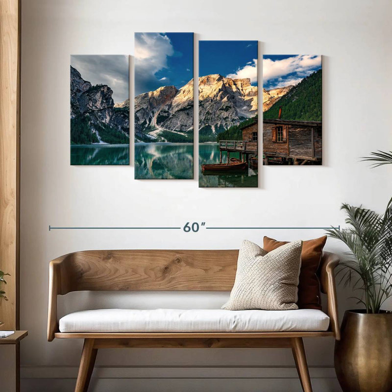 Dolomites d'Alvord Lake Braies, H 32 po x l 52 po