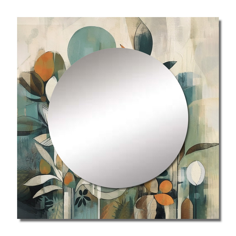 Art mural miroir de salon Arkeia, 36 po x 36 po