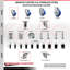 Ensemble de roulettes extensibles en polyuréthane pivotant 3 pouces 1 5/8 pouces et 3 freins SCC-101371795