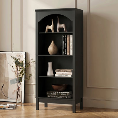 56.3"H x 23.6"W 4-Tier Bookcase Storage