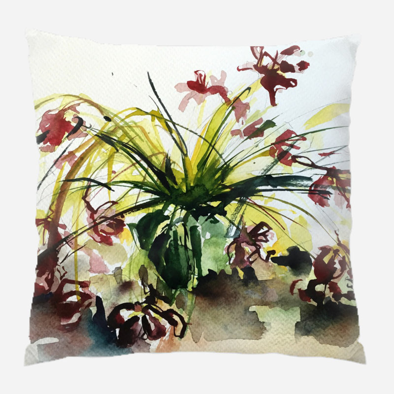 Pinckard Reversible Throw Pillow, Microsuede, Indoor