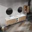 Meuble-lavabo mural avec lavabo et armoire latérale-114705326