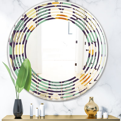 Miroir mural sans cadre wave botanique design iii maison americana