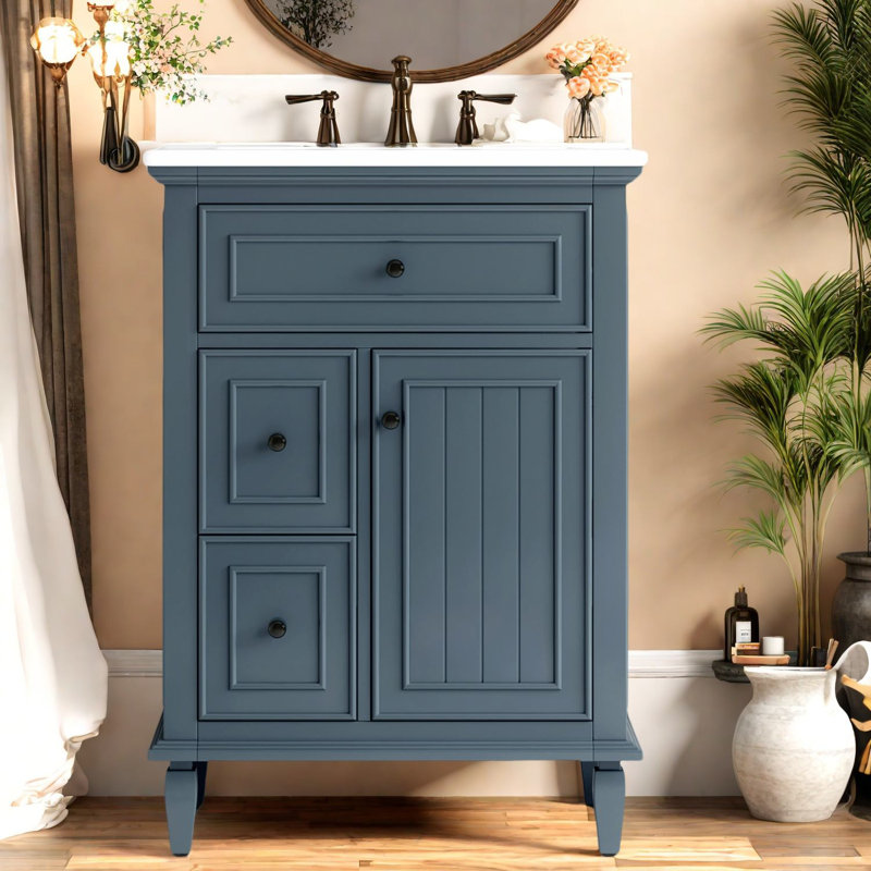 Meuble-lavabo moderne avec lavabo en céramique