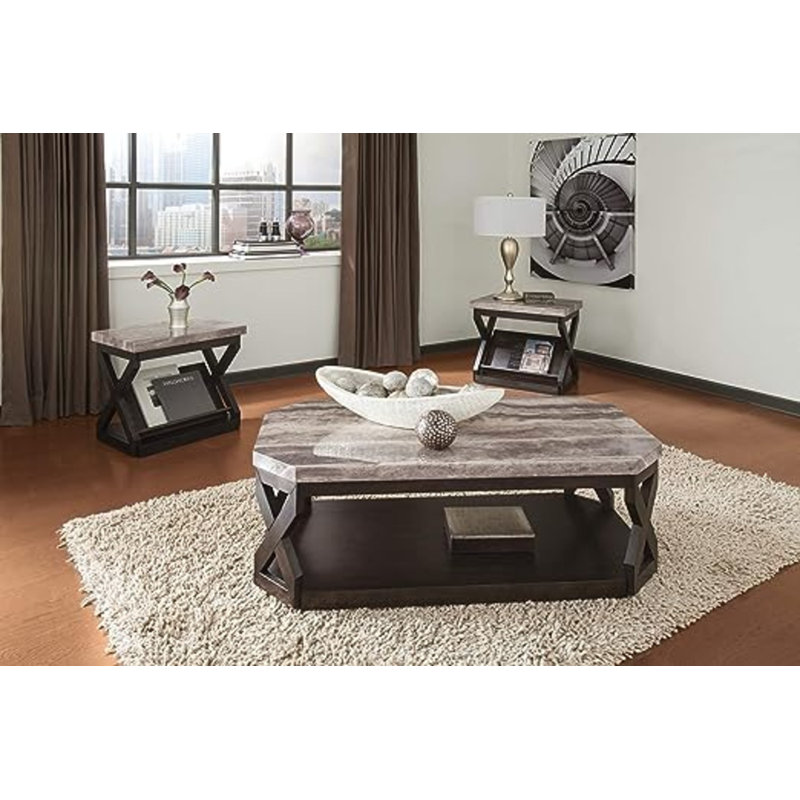 Mysliwiec 3 - Piece Solid Wood Living Room Table Set