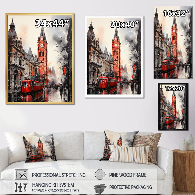 Latitude Run® Leiahna London Urban Contrast On Canvas Print - Wayfair 